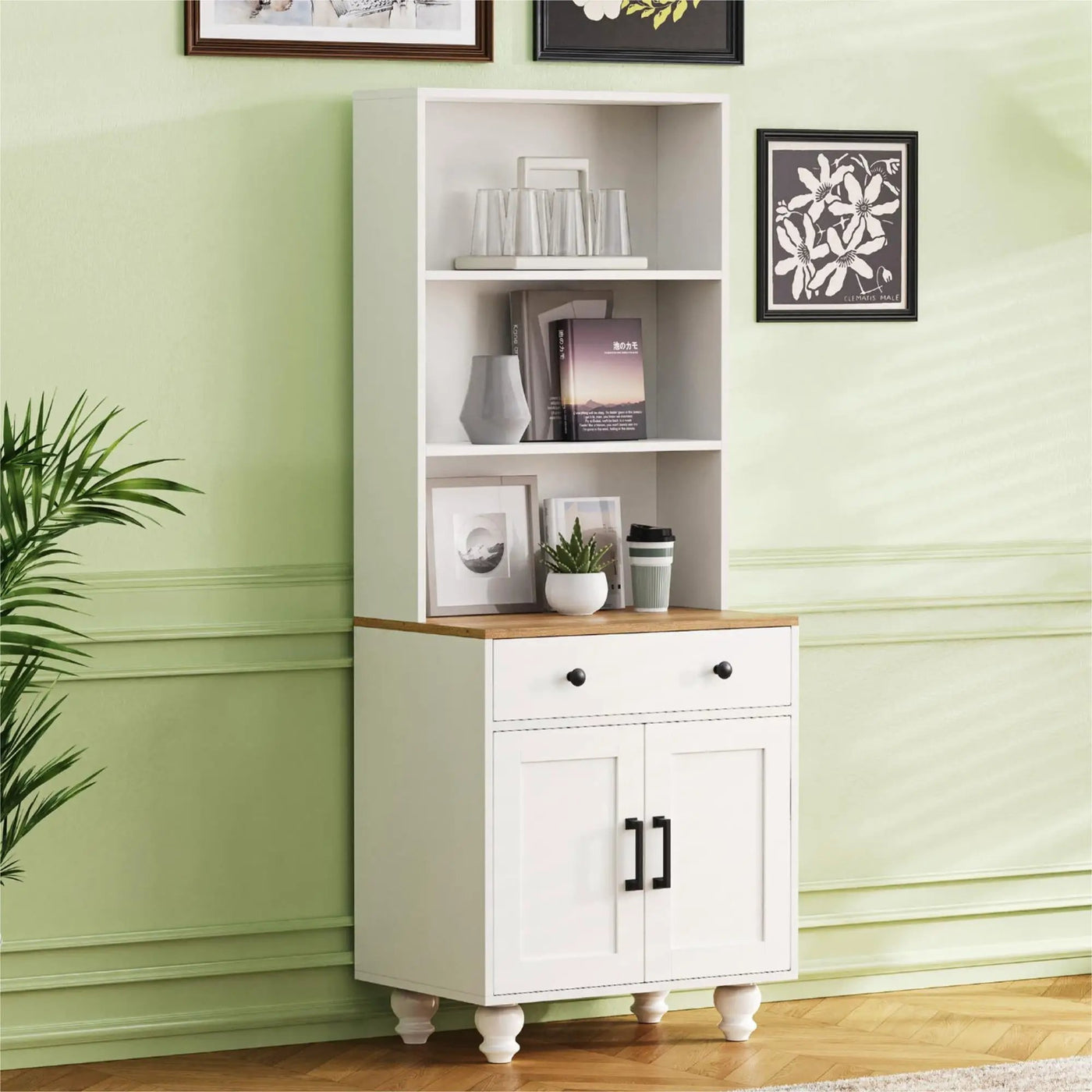 On-Trend Farmhouse Storage Cabinet with Adjustable Shelves by HouseOfZazla