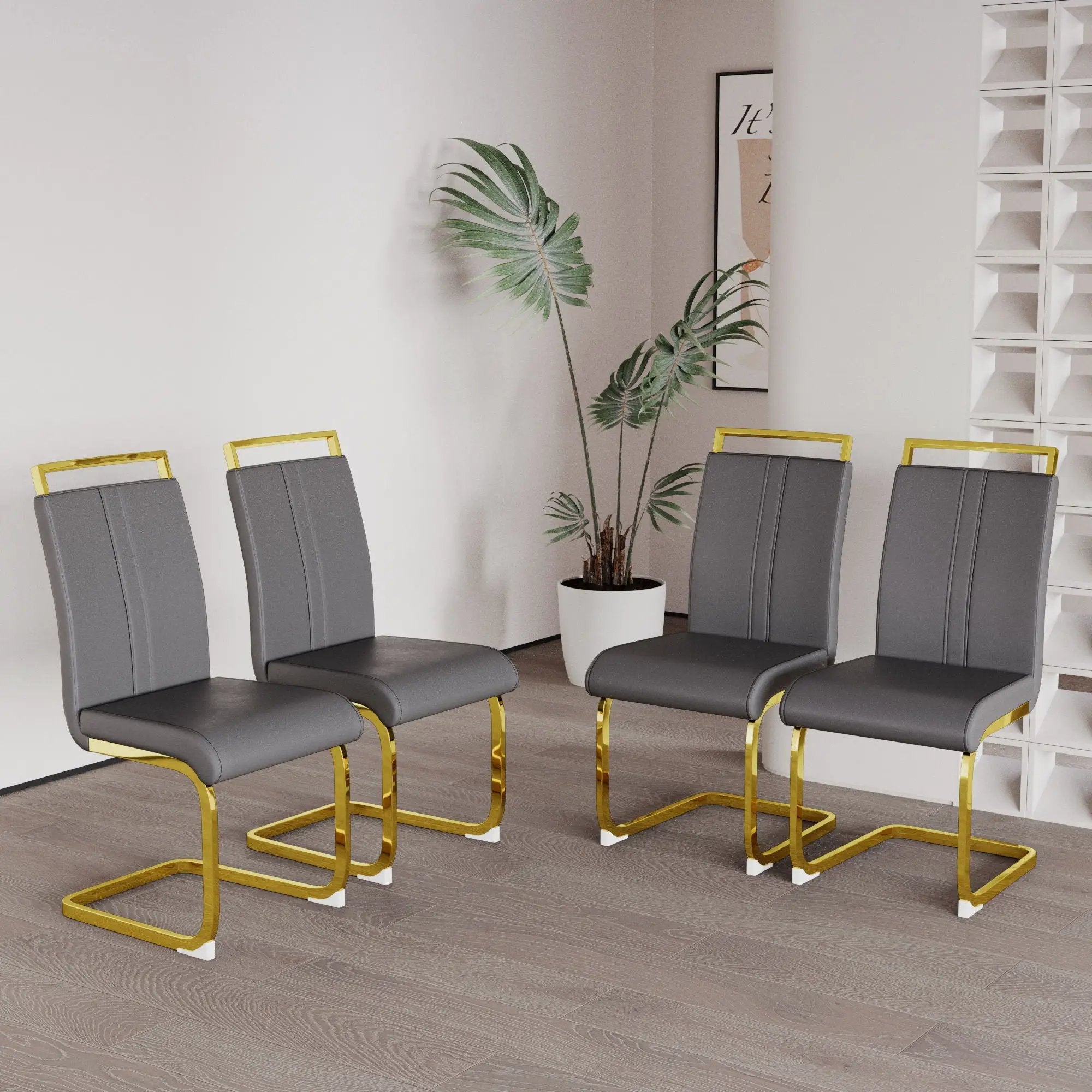 Side Dining Room Chair, Padded Seat High Back by HouseOfZazla