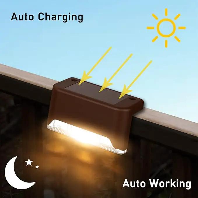 pearlstar Solar Deck Lights Outdoor,24 Pack Solar Deck Lights Outdoor Waterproof Led,for Stairs,Step,Fence,Yard,Patio,Driveway,Pathway,Yard,Backyard and Garden(Brown) by GreenHaven Gardens