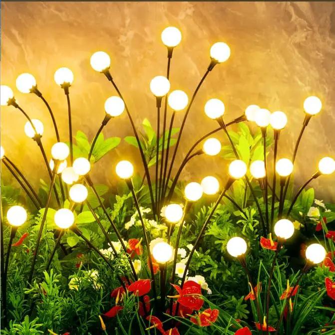 Solar Lights Outdoor Waterproof, 10 Packs 80LED, Solar Garden, Patio, Garden Decor, Patio Decor, Firefly Outdoor, Unique Gifts for Women, Gifts for Grandma by GreenHaven Gardens