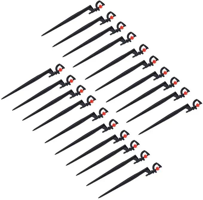 Irrigation Sprinkler, 20pcs Plastic Watering Nozzle G‑Type 360 Degree Rotation Sprinkler Accessory for Garden Agriculture Courtyards Lawn 9.1x1.2x0.4in by GreenHaven Gardens