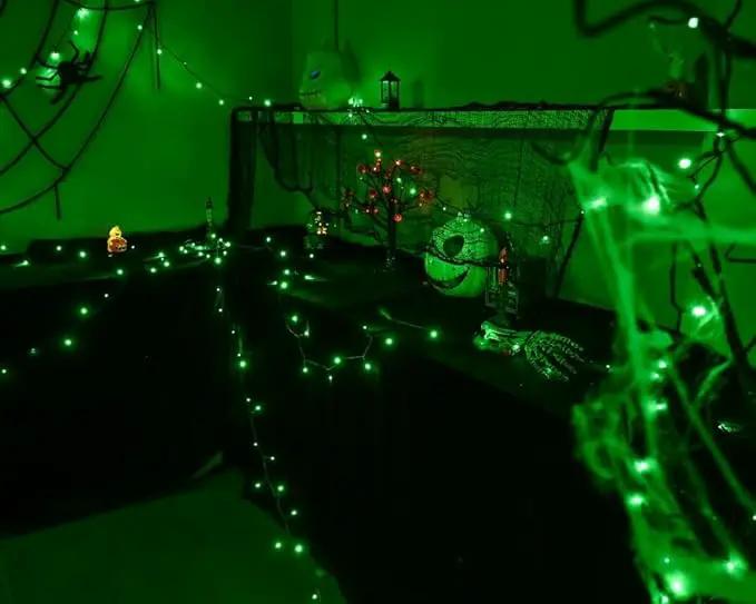 300 LED Halloween Lights, 118FT Waterproof Halloween String Lights, Green Halloween Lights Outdoor with 8 Lighting Modes for Halloween Outdoor Party Yard Garden Decoration(118 Ft | Green, 118 Ft) by GreenHaven Gardens