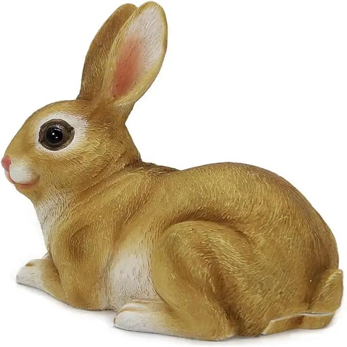 Hide a Key Rabbit Figurines Bunny Statue Polyresin Rabbit Ornament Rabbit Outdoor Garden Statue by GreenHaven Gardens