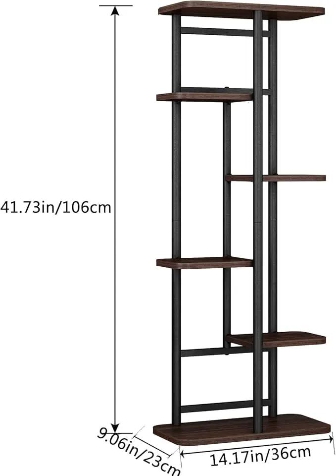 LINZINAR Plant Stand 6 Tier 7 Potted Indoor Plant Shelf Multiple Stands for Garden Corner Balcony Living Room by GreenHaven Gardens
