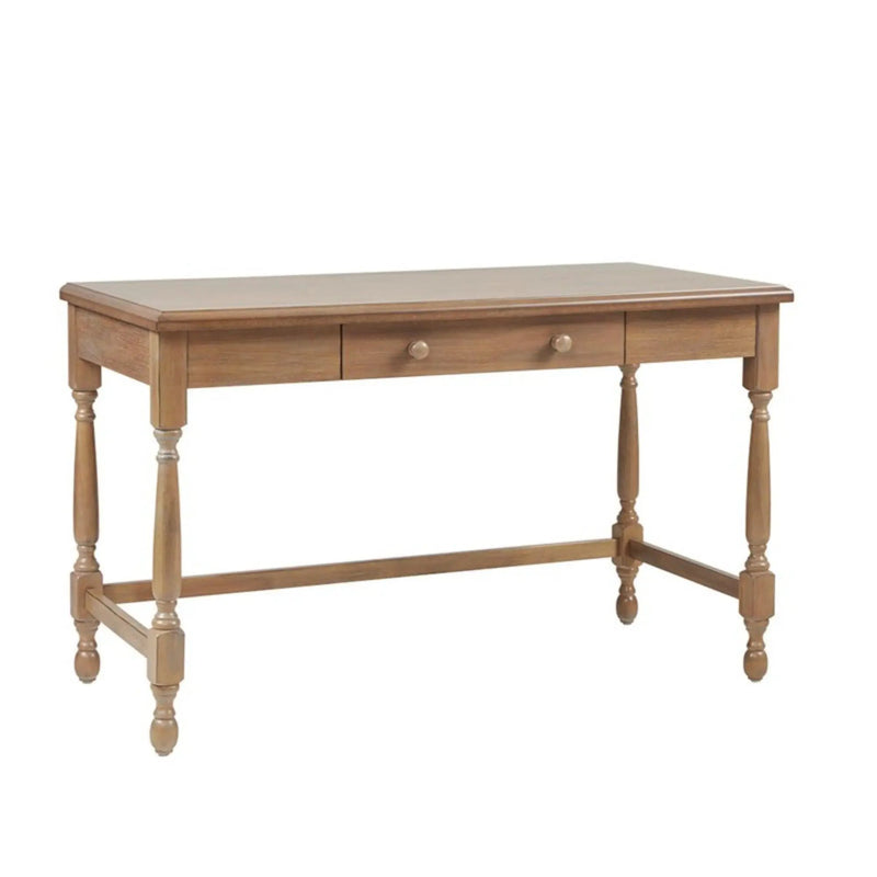 Tabitha - Desk With Drawer And Turned Legs - Natural by HouseOfZazla