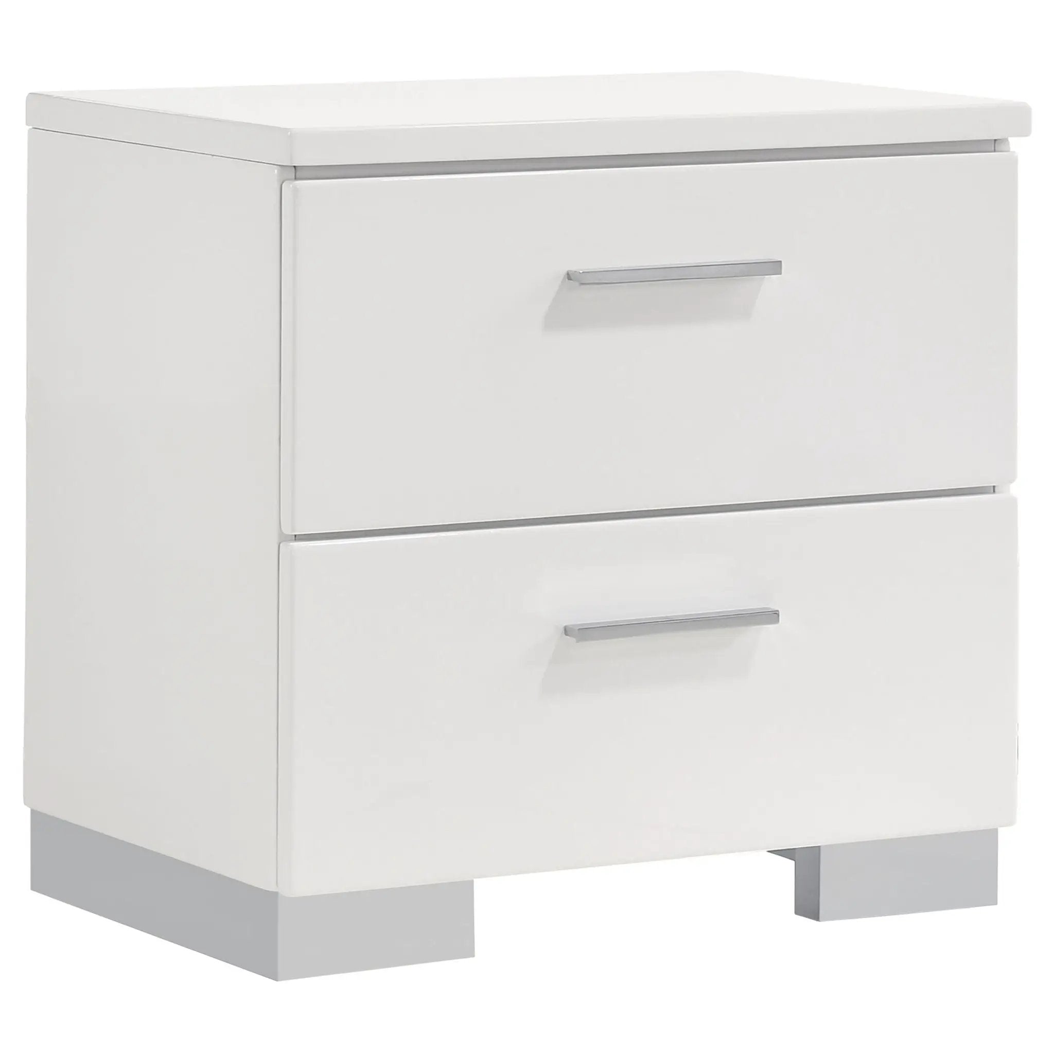 Felicity 4-piece California King Bedroom Set White Gloss by Unique Piece Furniture