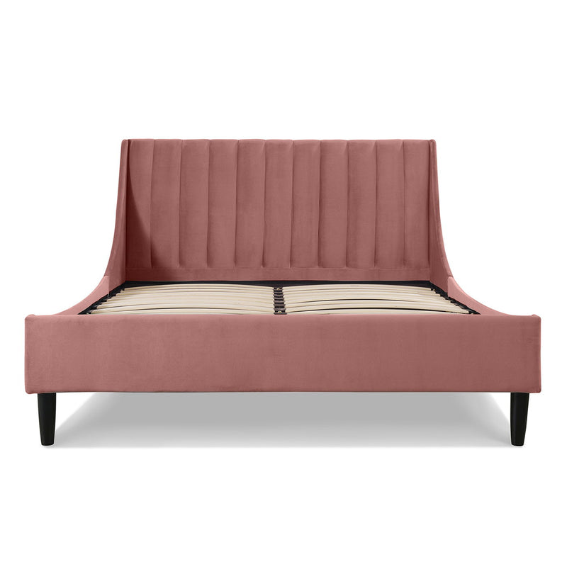 Aspen - Vertical Tufted Modern Headboard Platform Bed Set by HouseOfZazla
