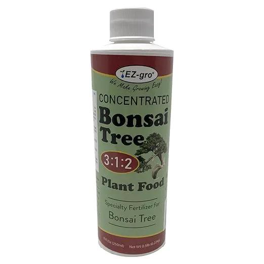 Professional Liquid Bonsai Fertilizer by EZ-gro | 3:1:2 Ratio Concentrate Indoor Plant Fertilizer for Your Bonsai Tree | 8 oz by GreenHaven Gardens