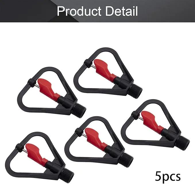 MroMax Butterfly Rotating Sprinkler, 1/2BSPF Thread Plastic Micro Atomizing Nozzle for Garden Irrigation, 5Pcs (Black&Red) by GreenHaven Gardens