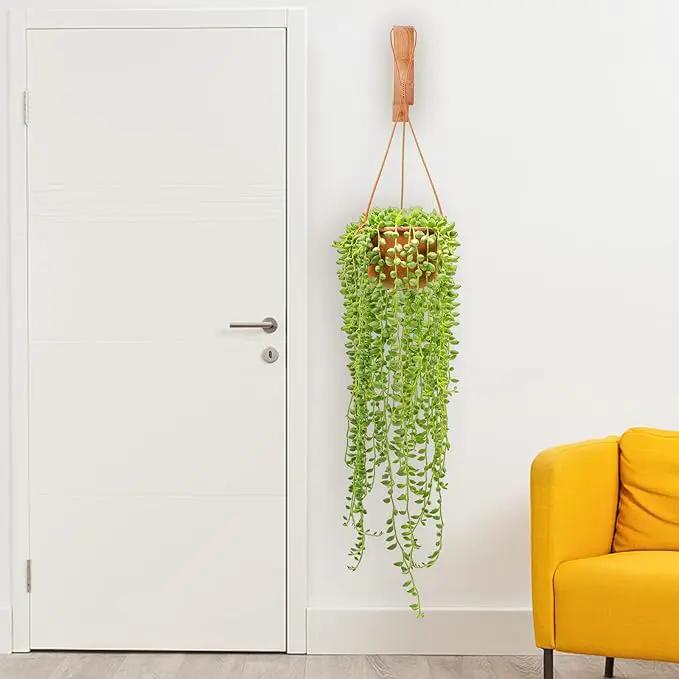 FGSAEOR Arc-Shaped Wooden Plant Hanger Indoor, 7-Inch Hanging Plant Brackets, Wall Mount Hooks for Outdoor Hanging Bird Feeders, Flower Baskets Pots, Wind Chimes, Lanterns by GreenHaven Gardens
