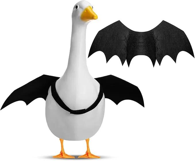 Halloween Goose Outfit Lawn Porch Goose Outfit Spider Bat Costume Plastic Goose Clothing for 23" Goose Halloween Outdoor Patio Yard Lawn Art Decoration(Bat) by GreenHaven Gardens