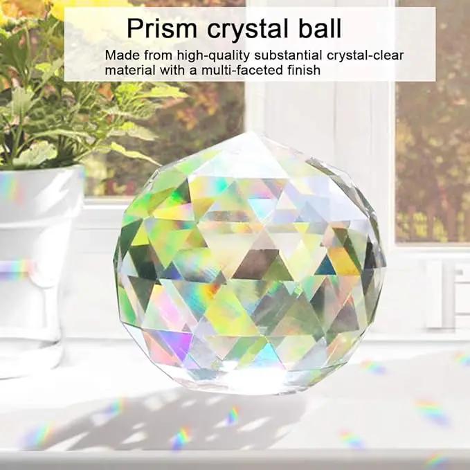 Clear Crystal Ball Prism Window Rainbow Maker Window Prisms Suncatcher for Feng Shui, (100mm/3.94inch) by GreenHaven Gardens