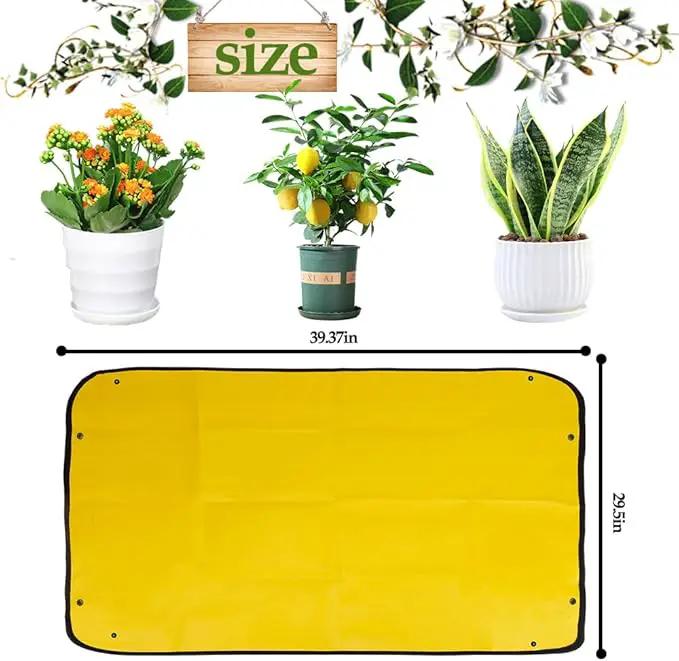 Potting Mat for Indoor Plants,Gardening Kit,Garden Tool Set,Indoor Gardening System,Gardening Supplies,Garden Tools,Gardening Set,Gardening Hand Tools,Gifts for Plant Lovers,(Organge 39.75*29.5 in) by GreenHaven Gardens