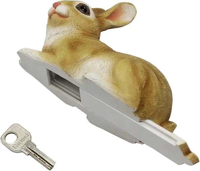 Hide a Key Rabbit Figurines Bunny Statue Polyresin Rabbit Ornament Rabbit Outdoor Garden Statue by GreenHaven Gardens