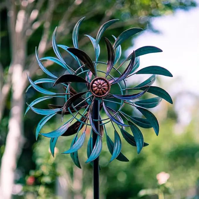 VEWOGARDEN 360° Outdoor Wind Spinner, Wind Sculpture Spinner with Metal Stake, Yard Art Decor for Patio, Lawn & Garden 63 * 13 by GreenHaven Gardens
