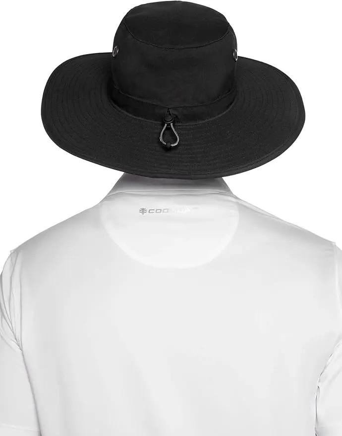 Men's Shapeable Wide Brim Hat - UPF 50 Sun Protection - Maximum Coverage on Your Next Adventure - Sun Fearless Leo Hat by GreenHaven Gardens
