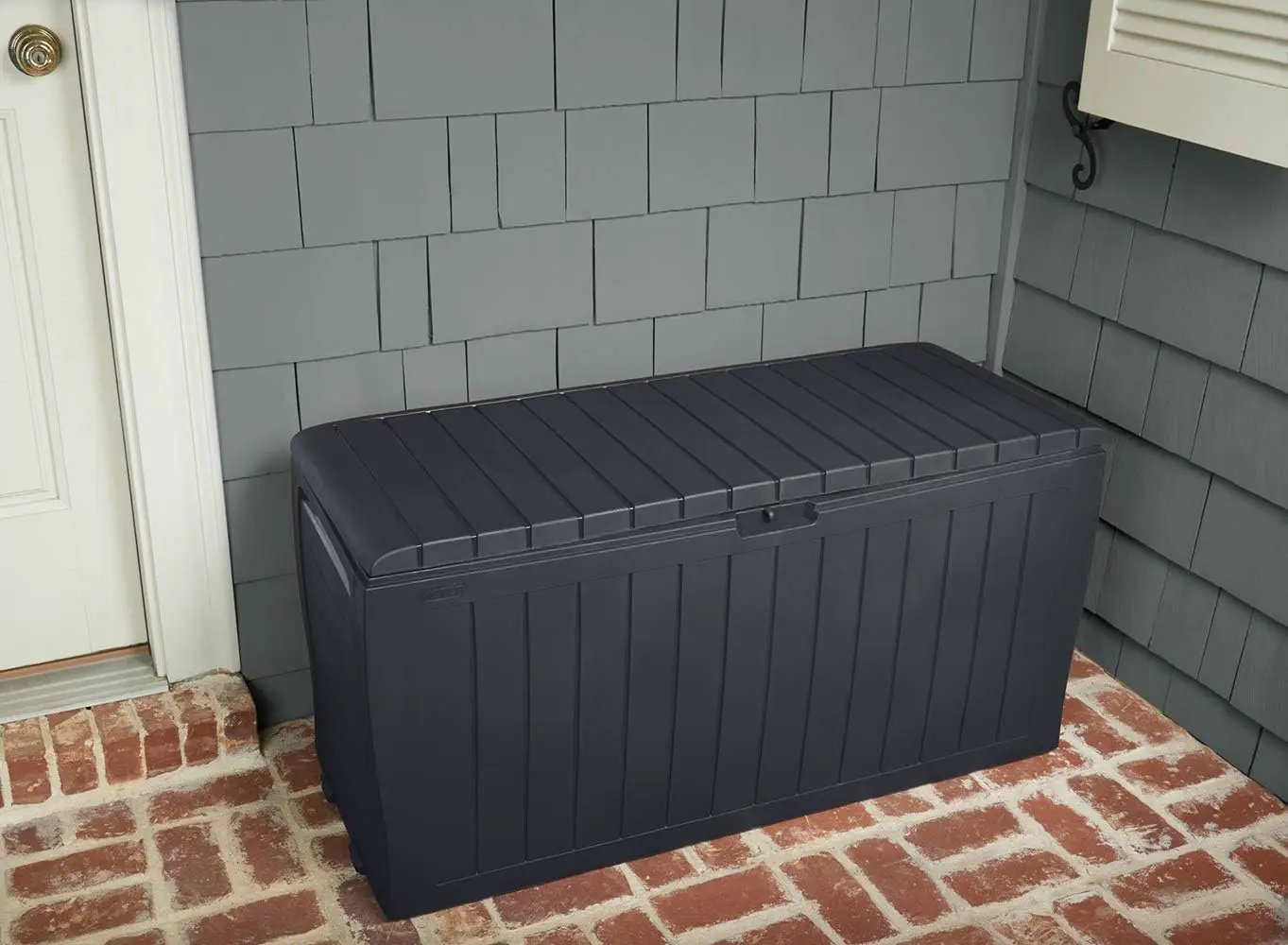 Keter Marvel Plus 71 Gallon Resin Deck Box-Organization and Storage for Patio Furniture Outdoor Cushions, Throw Pillows, Garden Tools and Pool Toys, Dark Grey by GreenHaven Gardens