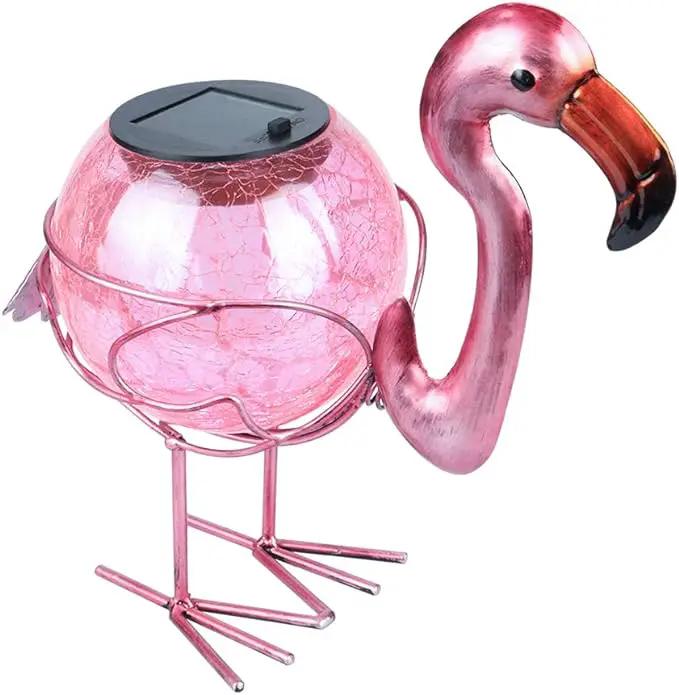 Solar Lantern Outdoor Decorative Waterproof LED Solar Lights Flamingo Tabletop Lamp for Outdoor Patio Garden by GreenHaven Gardens