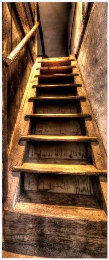 3D Door Stickers Murals Peel and Stick - Wooden Stairs - Door Wallpaper Self-Adhesive Door Decals Removable PVC Waterproof Door Poster for Bedroom Living Room Door 37.4" x 84.6" by GreenHaven Gardens