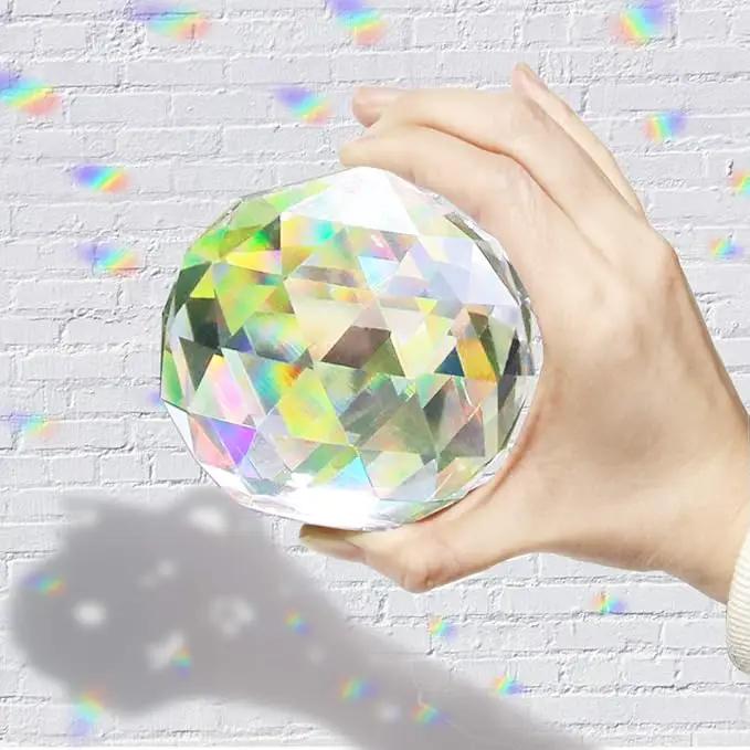 Clear Crystal Ball Prism Window Rainbow Maker Window Prisms Suncatcher for Feng Shui, (100mm/3.94inch) by GreenHaven Gardens