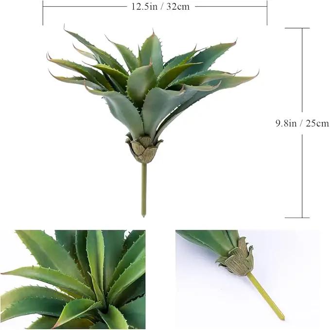Veryhome Succulents Plants Artificial Aloe Plant, 12.5Inch Large Faux Succulents Unpotted, Premium Crafting DIY Greenery Decor for Indoor & Outdoor(4Pcs-Green) by GreenHaven Gardens