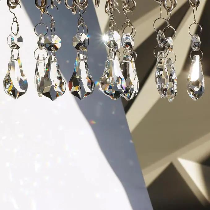 12pcs Crystal Suncatchers, Hanging Crystals Chandelier Prisms for Windows, Rainbow Maker Home Decoration by GreenHaven Gardens
