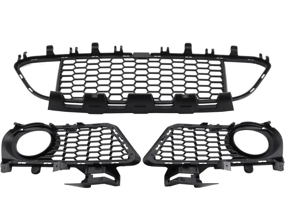 MotorFansClub 3PCS Front Bumper Lower Grille and Fog Light Covers Kit Fit for BMW 3 Series F30 F31 F35 2012 2013 2014 2015 2016 2017 2018 Black by Selzalot