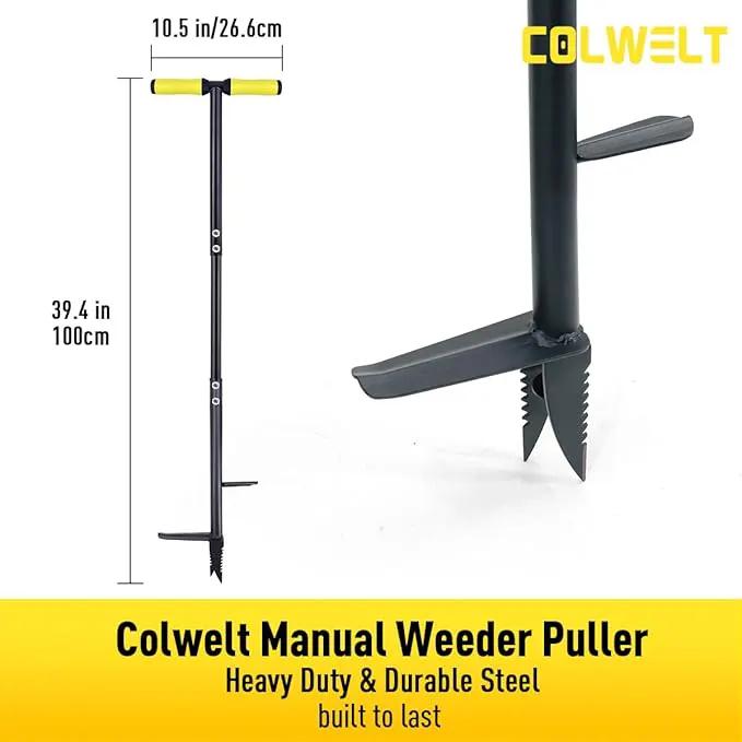 Colwelt Weed Remover Tool 39’’, Weed Puller Root Remover with Thick Steel Claw, Long Handled Weeding Tool with Easy Foot Ejector, Stand Up Garden Weeder Tool for Lawn Grass Dandelion Removal by GreenHaven Gardens