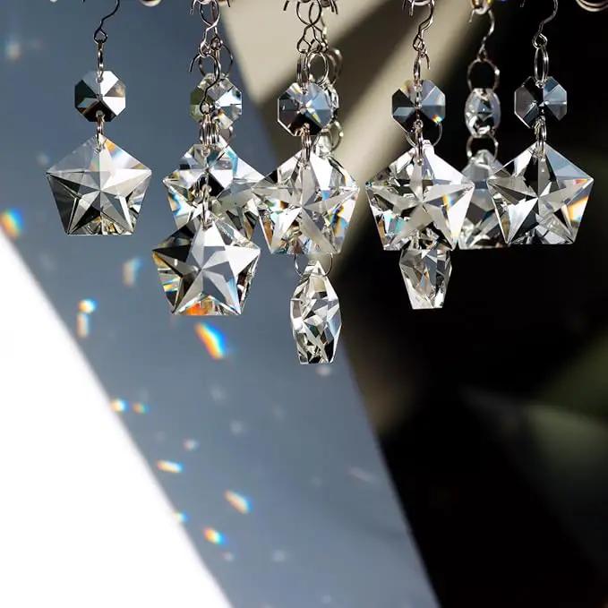 12pcs Crystal Suncatchers, Hanging Crystals Chandelier Prisms for Windows, Rainbow Maker Home Decoration by GreenHaven Gardens