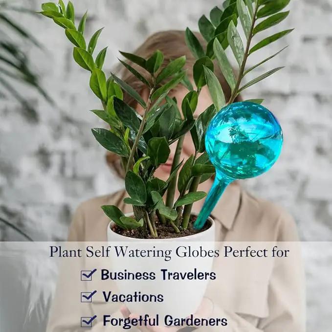 10pcs Plant Self Watering Globe Stakes, Plant Watering Stakes Automatic Plant Watering Bulb System Spikes, Flower Automatic Watering Device, Garden Self Waterer for Indoor Outdoor Plant by GreenHaven Gardens
