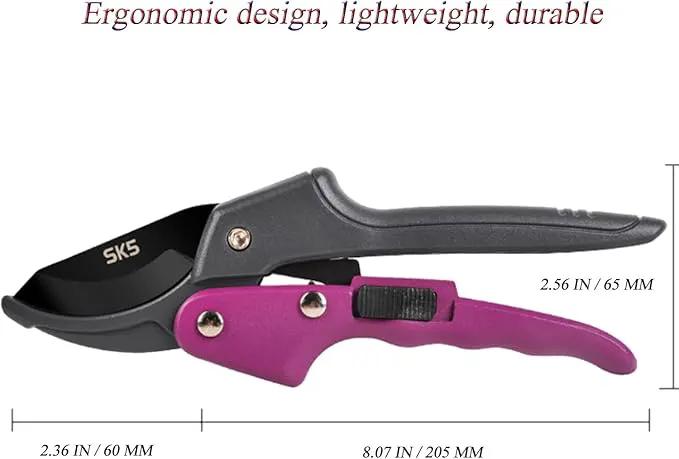Garden clippers, premium Germany pruners, Work 3 times easier, professional pruning shears, cutting rose, flower, hedge, stem, tree, Sharp gardening scissors, Arthritis weak hand snips (Japanese-2, 1) by GreenHaven Gardens
