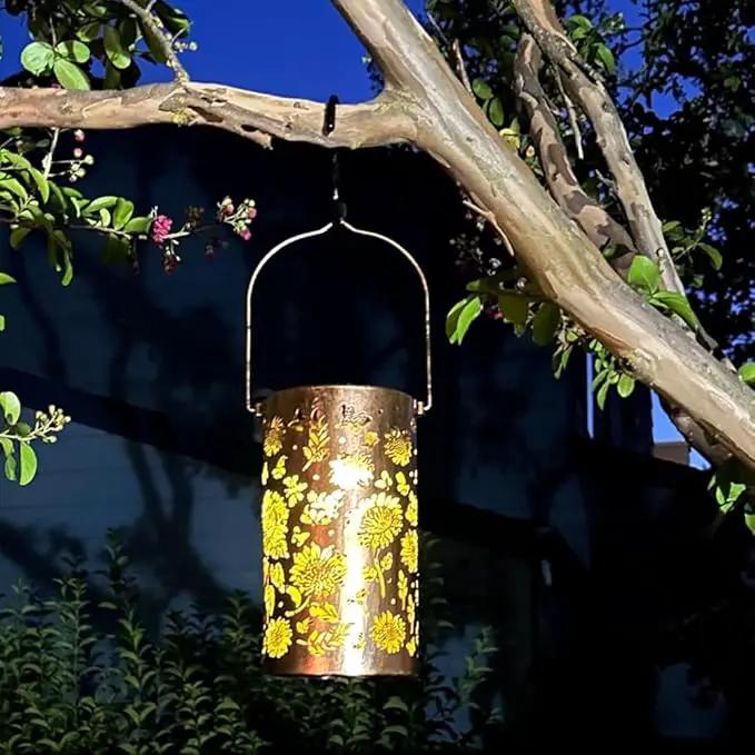 Solar Lanterns Sunflower Lights, Outdoor Garden Decor Waterproof Hanging Lantern Sunflower Solar Lights Gifts for Women Mom Grandma Decorative Yard Patio Deck Porch, 1 Pack by GreenHaven Gardens