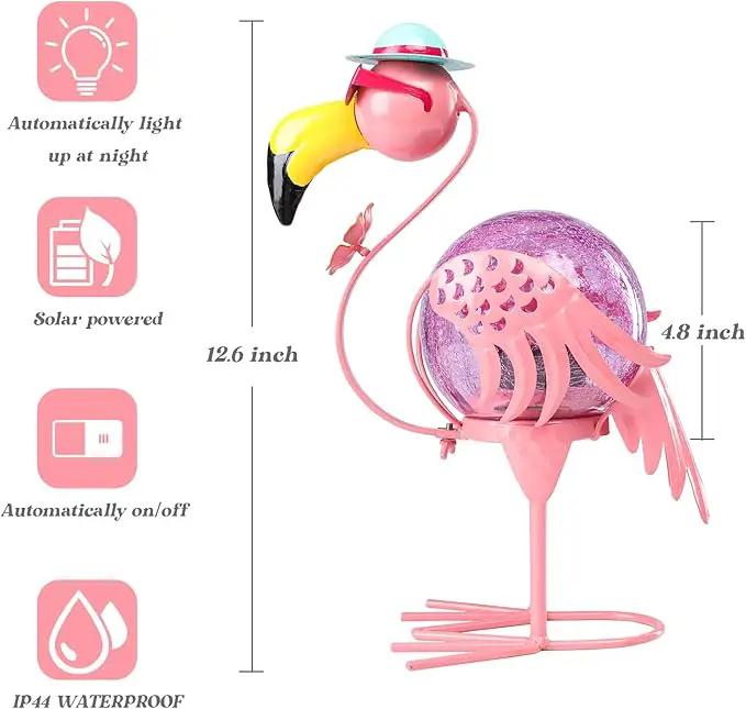 MUMTOP Flamingo Solar Lights Outdoor, Solar Lantern Outdoor Decorative Waterproof LED Solar Lights Flamingo Tabletop Decorations for Patio Garden Yard Outside Decor, Pink Flamingo by GreenHaven Gardens
