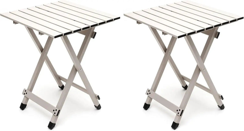 SUNNYFEEL Folding Camping Table - Lightweight Aluminum Portable Picnic Table, 18.5L x 18.5W x 24.5H Inch for Cooking, Beach, Hiking, Travel, Fishing, BBQ, Indoor Outdoor Small Foldable Camp Tables by GreenHaven Gardens