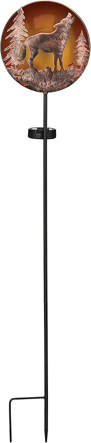Regal Art & Gift Solar Stake Lights, Outdoor LED Powered Garden Stakes, Decorative Lawn Pathway Lights for Yard, Patio, and Garden – Waterproof Stake Light, Wolf by GreenHaven Gardens