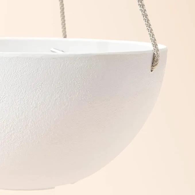 LA Jolie Muse Hanging Planter - 10 Inch Hanging Planters for Indoor Plants, Hanging Pots for Plants Indoor Outdoor, Set of 2, White by GreenHaven Gardens