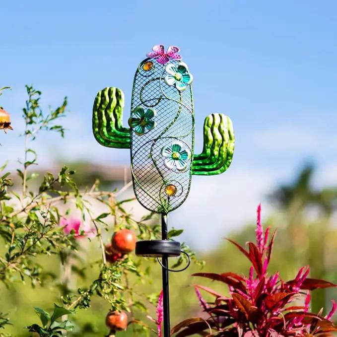 dreamysoul Solar Garden Lights, Outdoor Solar Cactus Lights Stake Waterproof for Garden Patio Yard Pathway Decoration by GreenHaven Gardens