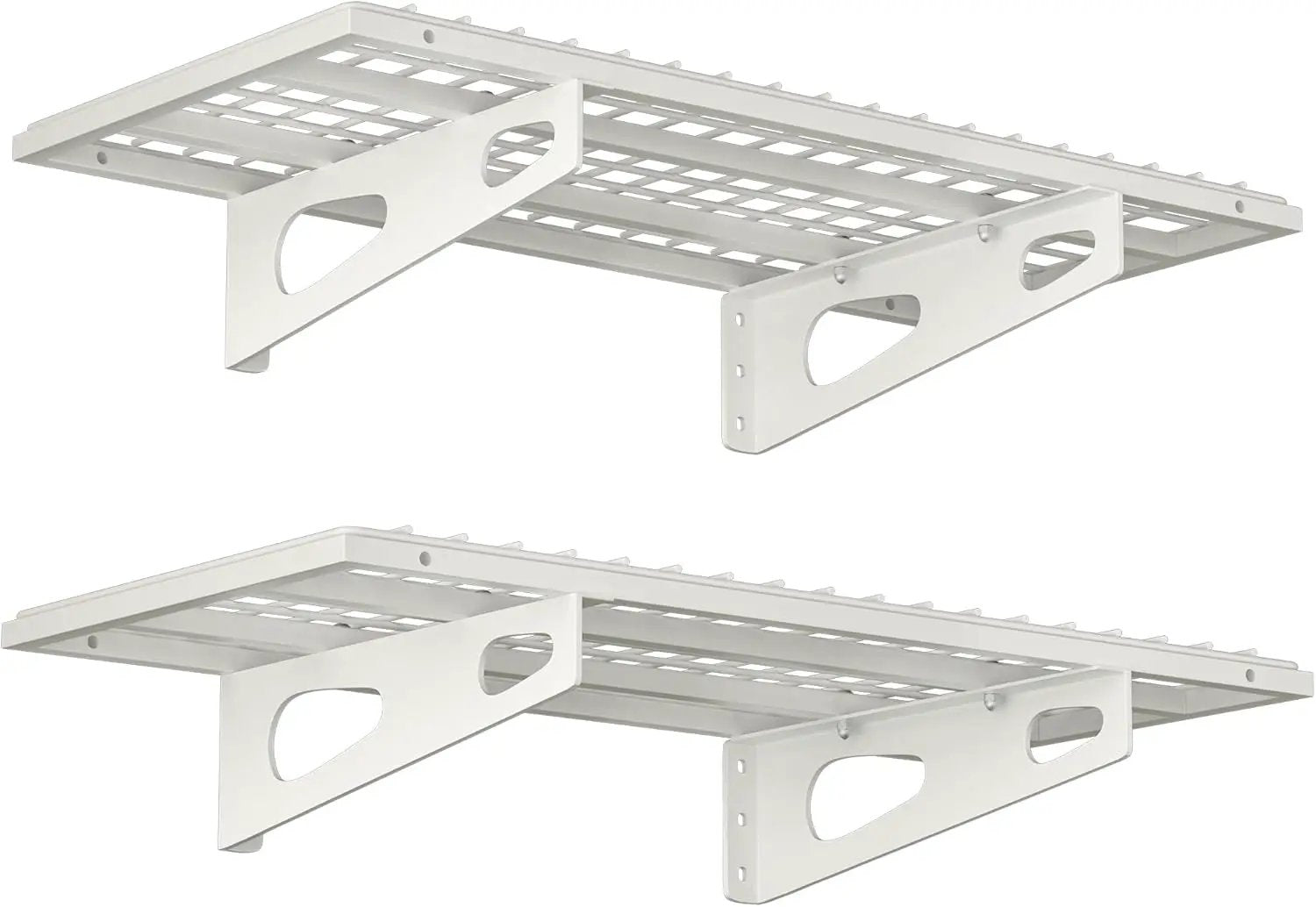 2-Pack 1.5x3FT Garage Shelving 17.7-inch-by-35.8-inch Wall Shelf Garage Storage Rack Wall Mounted Floating Shelves,White by GreenHaven Gardens