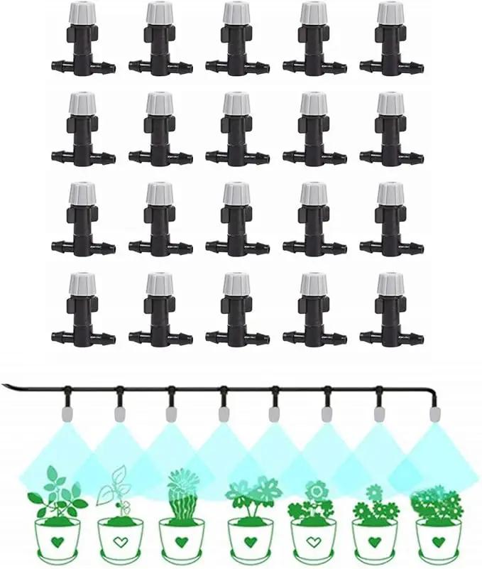 Plastic Mist Misting Nozzle Sprinkler Tee Joints for Misting Watering Plant Flower Cooling System Home Garden Irrigation, 20pcs by GreenHaven Gardens