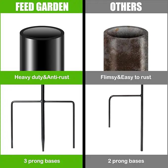 FEED GARDEN Adjustable 32 Inch Small Shepherd Hooks for Outdoor, Garden Hooks for Lanterns, Shepard Hooks for Hanging Plants, Bird Feeders, Solar Lights, Mason Jars, Weddings Decor,1 Pack by GreenHaven Gardens