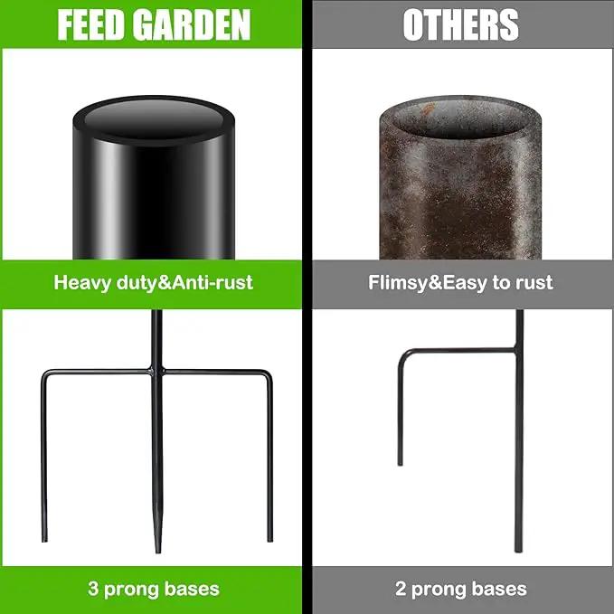 FEED GARDEN Adjustable 48 Inch Small Shepherd Hooks for Outdoor, Garden Hooks for Lanterns, Shepard Hooks for Hanging Plants, Bird Feeders, Solar Lights, Mason Jars, Weddings Decor,2 Pack by GreenHaven Gardens
