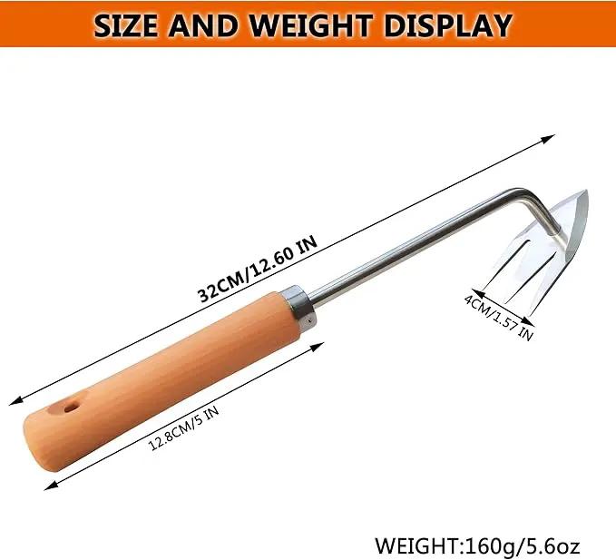 SHANFEEK Weed Puller with M-Shape Claw Weeding Artifact Uprooting Weeding Tool Dandelion Puller Tool Gardening Hand Tools Weed Remover Tool for Yard with Hard Solid Wood Handle(M-Type) by GreenHaven Gardens