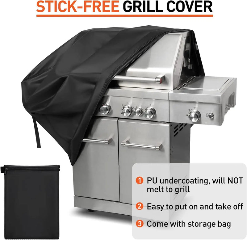 BBQ Cover 52 Inch, Grill Cover for Outdoor Grill, Waterproof and Fade Resistant Outdoor Barbecue Gas Grill Cover, All Weather Protection, Fits Weber, Char Broil, Nexgrill and and More Grills by GreenHaven Gardens