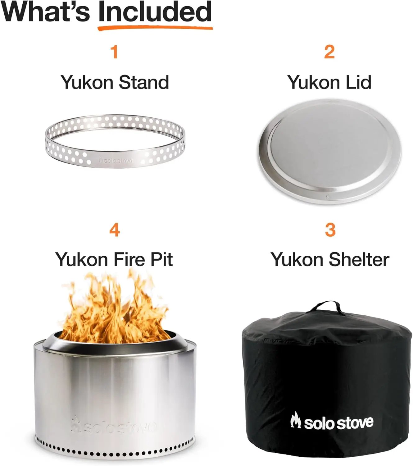 Solo Stove Yukon Amazon Exclusive Bundle | Smokeless Fire Pit with Stand, Lid & Shelter | Wood Burning Stainless Steel Campfire Pit with Ash Pan | Ideal for 6+ People | 27in Dia, 19in H, 59lbs by GreenHaven Gardens