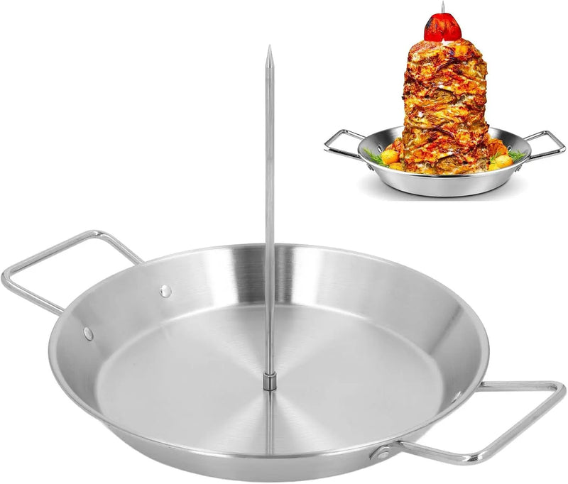 Al Pastor Skewer for Grill, Stainless Steel Vertical Skewer with 8 10 12in Removable Spikes, Spit Stand for Grill Smoker, Oven BBQ by GreenHaven Gardens