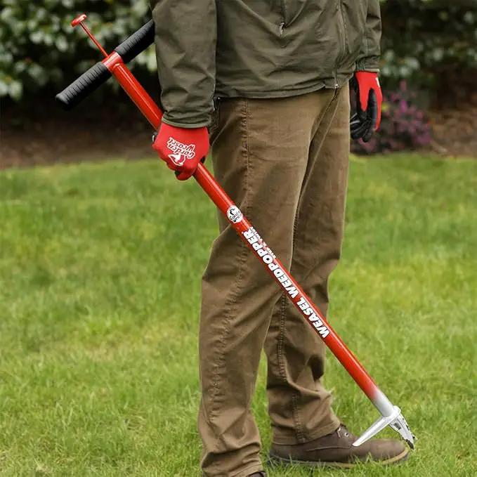 GARDEN WEASEL WeedPopper Step & Twist – Black Ergonomic Grip | Stand Up Weed Puller Tool for Dandelion, Crabgrass & Root Removal | Heavy Duty Lawn & Garden Weeder | 95206-A by GreenHaven Gardens