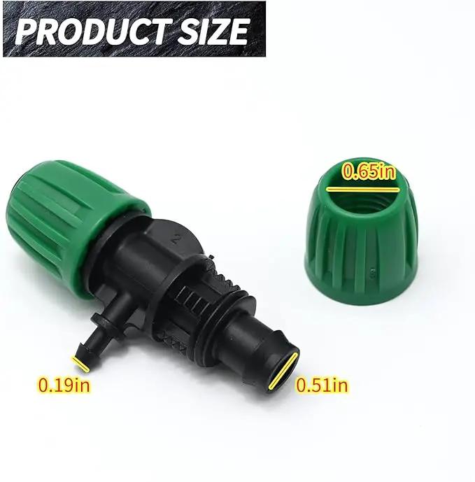 MDEOOSKY 12 Pcs Barbed Tee 1/2 Inch Tubing (1/2" ID X 0.6-0.63" OD) 16mm To 1/4 Inch Irrigation Tube Anti-Drop Barbed Tee Hose Fittings Drip Parts Twist Locked 3 Way Connectors(Fits 13mm ID / 4mm ID) by GreenHaven Gardens