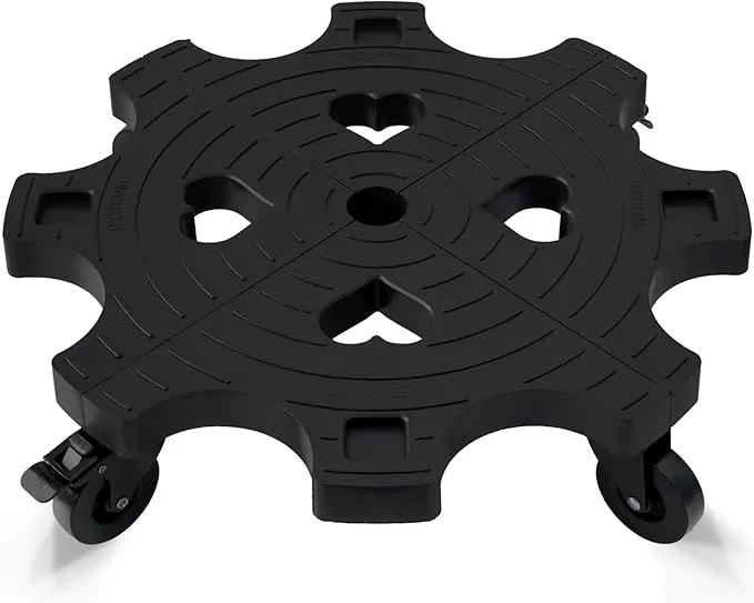 20" Plant Caddy with Wheels 600lbs Heavy Duty Outdoor,Indoor Rolling Plant Stand with 3in Casters Black Plant Dolly Large Potted Planter Cart for Big Flowerpots Plants Pots Garden Pot Mover by GreenHaven Gardens