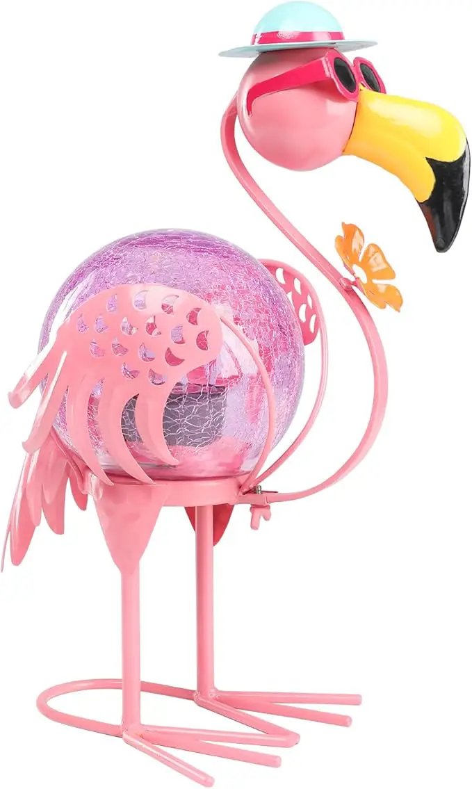 MUMTOP Flamingo Solar Lights Outdoor, Solar Lantern Outdoor Decorative Waterproof LED Solar Lights Flamingo Tabletop Decorations for Patio Garden Yard Outside Decor, Pink Flamingo by GreenHaven Gardens