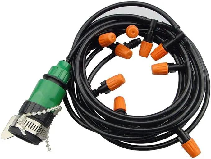 Drip Irrigation kit Plant Watering System Gravity Fed Irrigation Water Drip Setfor Garden Greenhouse Yard Lawn Home or Vacation Use 22M 8/11" Tube 30 Nozzles by GreenHaven Gardens